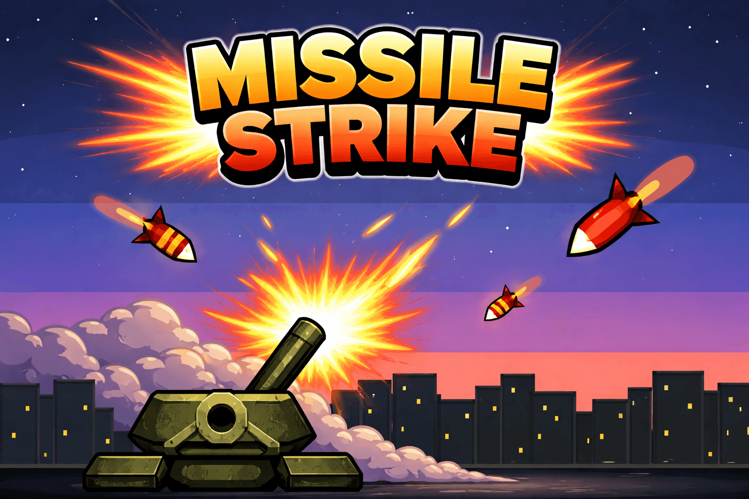 Missile Strike thumbnail showing a missile launch scene for the arcade game.